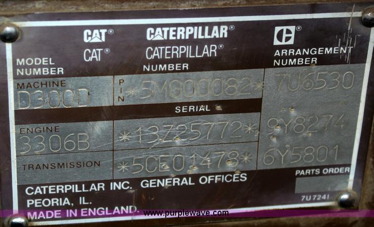 image for item B5045 1992 Caterpillar D300D articulated rock truck