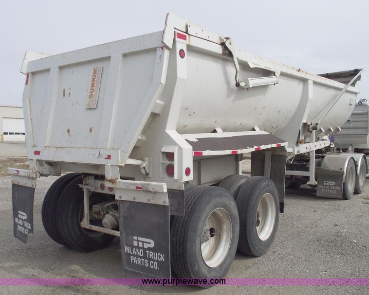 image for item B5050 1998 Travis 26' barrel end dump trailer