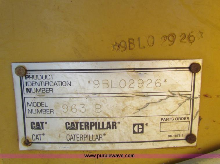 image for item C5691 1998 Caterpillar 963B track loader