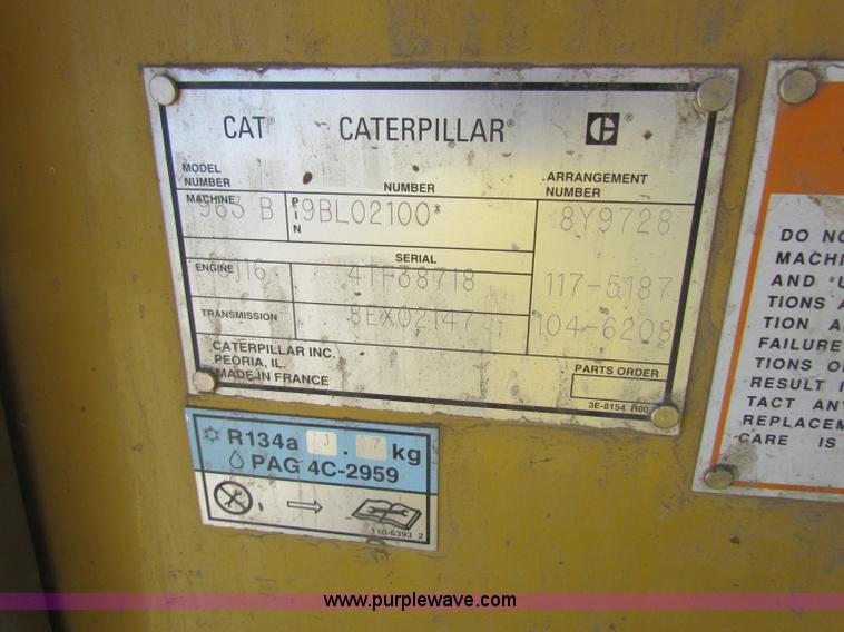 image for item C5693 1997 Caterpillar 963B track loader