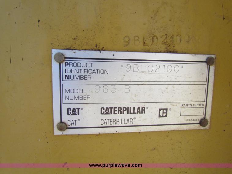 image for item C5693 1997 Caterpillar 963B track loader