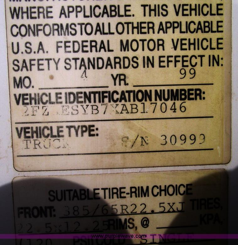 image for item C5701 1999 Sterling L9500 crane truck