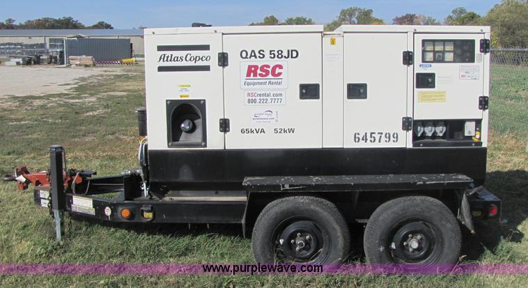 image for item A5009 Atlas Copco 52 KW generator