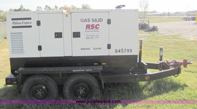 image for item A5009 Atlas Copco 52 KW generator