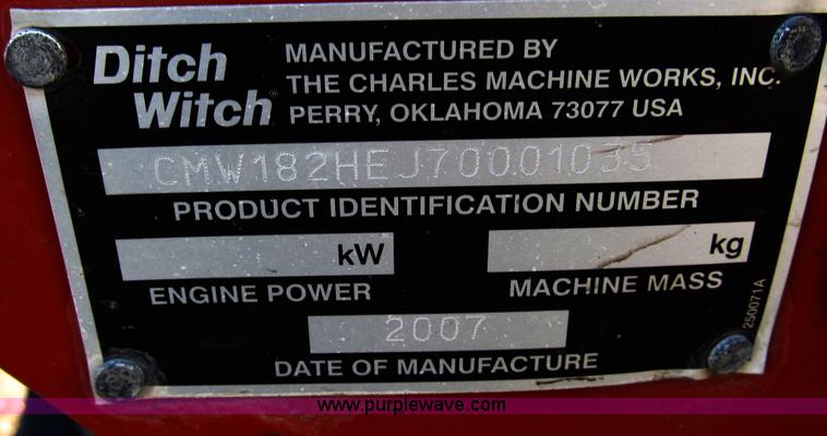 image for item A8021 2007 Ditch Witch 1820H trencher