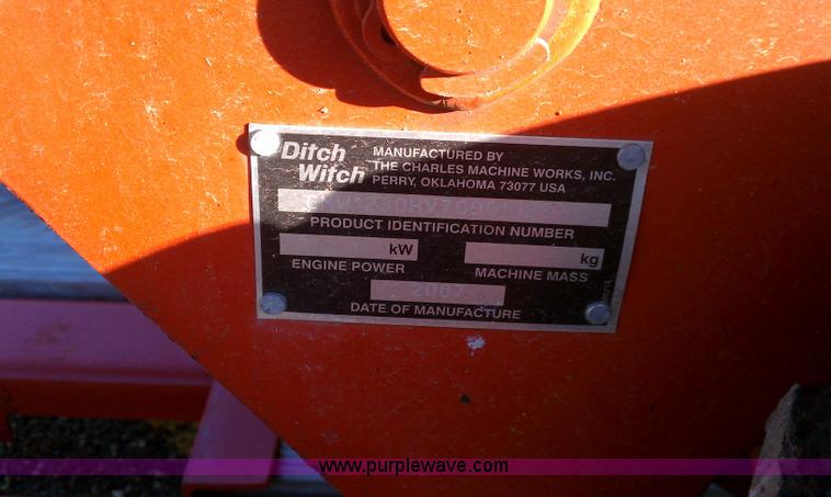 image for item C5687 2007 Ditch Witch 1230 walk behind trencher