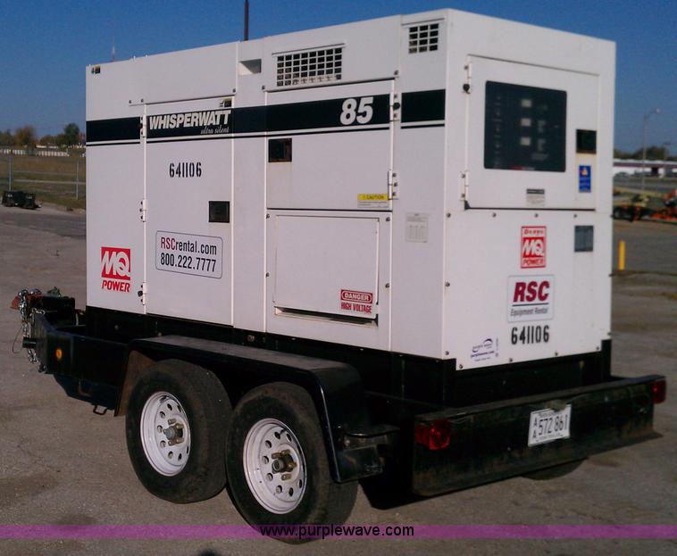 image for item C5690 Multiquip Whisperwatt 85 towable generator