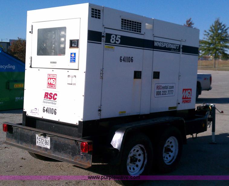 image for item C5690 Multiquip Whisperwatt 85 towable generator