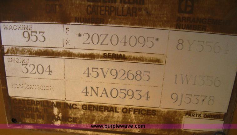 image for item A4471 1991 Caterpillar 953 track loader