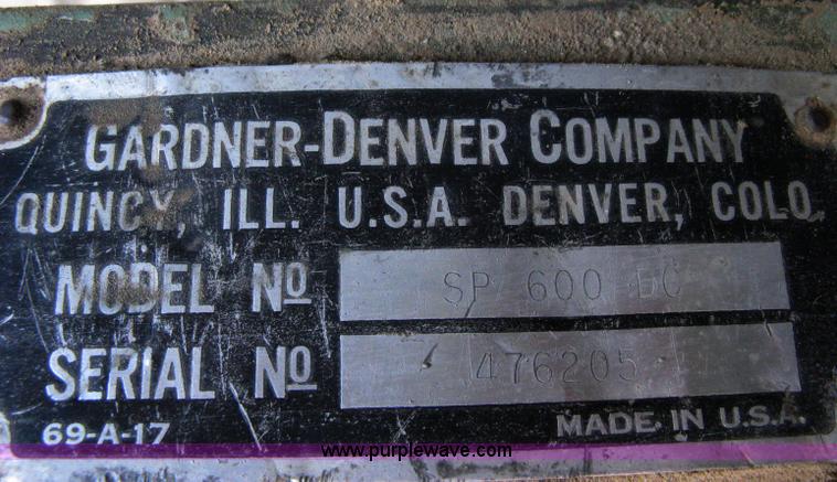 image for item A4474 1964 Gardner Denver SP600DC mobile compressor