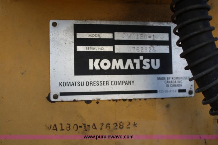 image for item A6538 1996 Komatsu WA180-1 wheel loader