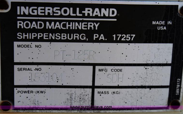 image for item B8620 Ingersoll Rand PT-125R pneumatic compactor