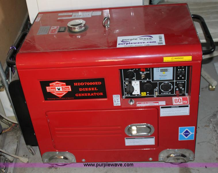image for item B8651 Heavy Duty Power Systems HDD7000ED diesel generator