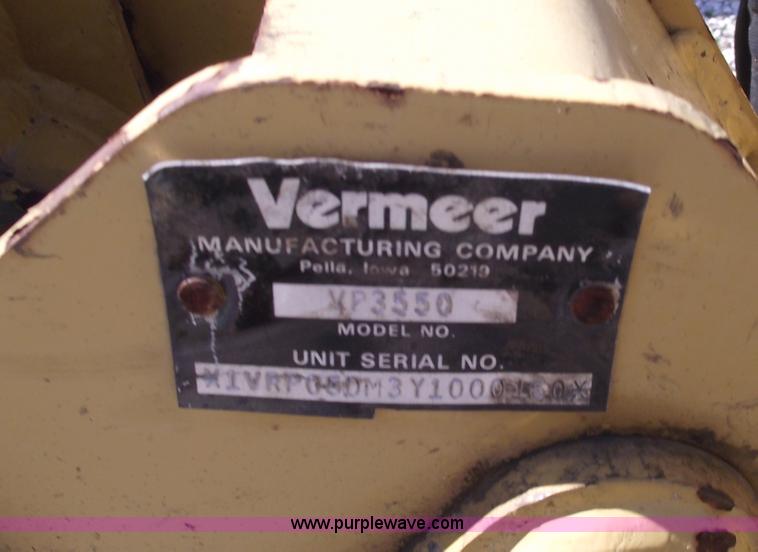 image for item C5754 Vermeer V3550A vibratory plow with backhoe