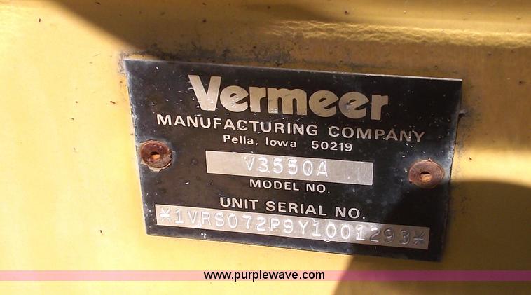 image for item C5754 Vermeer V3550A vibratory plow with backhoe