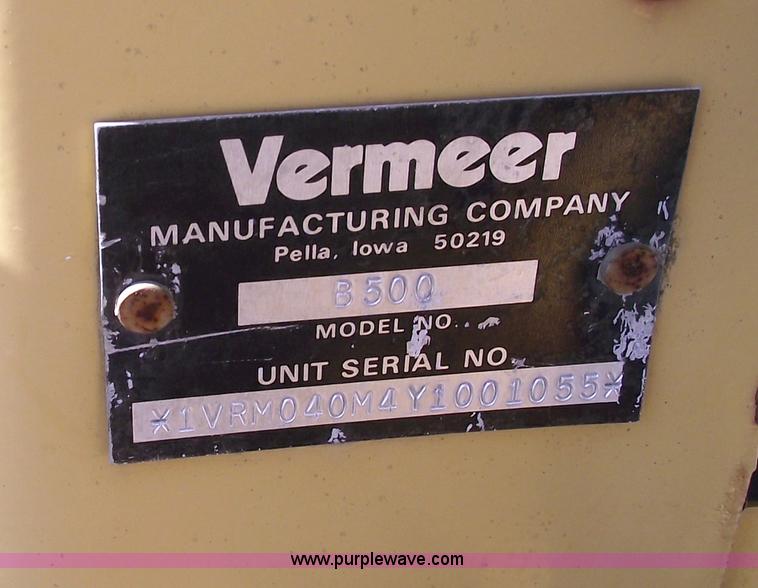 image for item C5754 Vermeer V3550A vibratory plow with backhoe