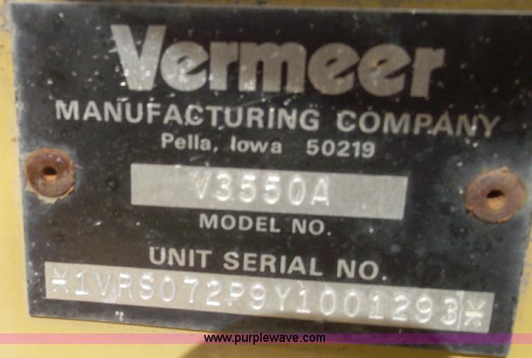 image for item C5754 Vermeer V3550A vibratory plow with backhoe