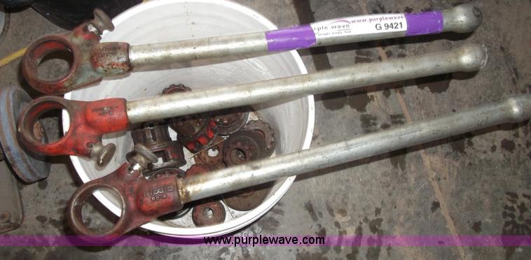 image for item G9421 (3) Ridgid pipe threaders with dies