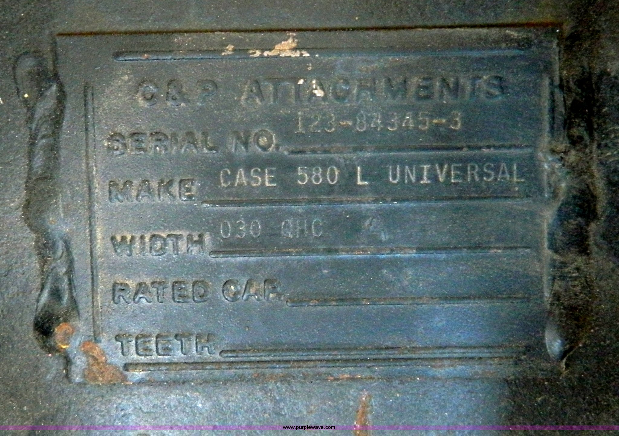 Backhoe bucket extension in Hoxie, KS Item C9442 sold Purple Wave