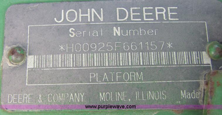 image for item A5164 John Deere 925F header