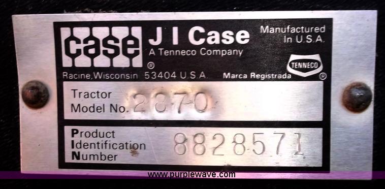 image for item B5067 1977 Case 2870 4WD tractor