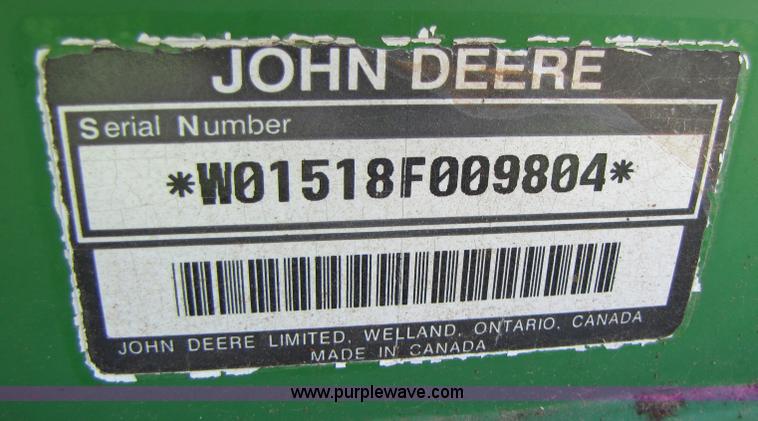 image for item C9596 John Deere 1518  15' bat wing rotary mower
