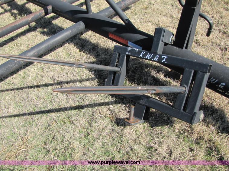 image for item C9597 2008 KWF eight bale hay trailer with Quick-tach hay spike
