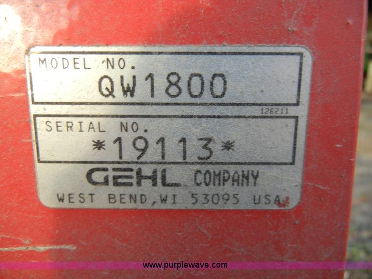 image for item H9088 Gehl TDC 1875 round baler