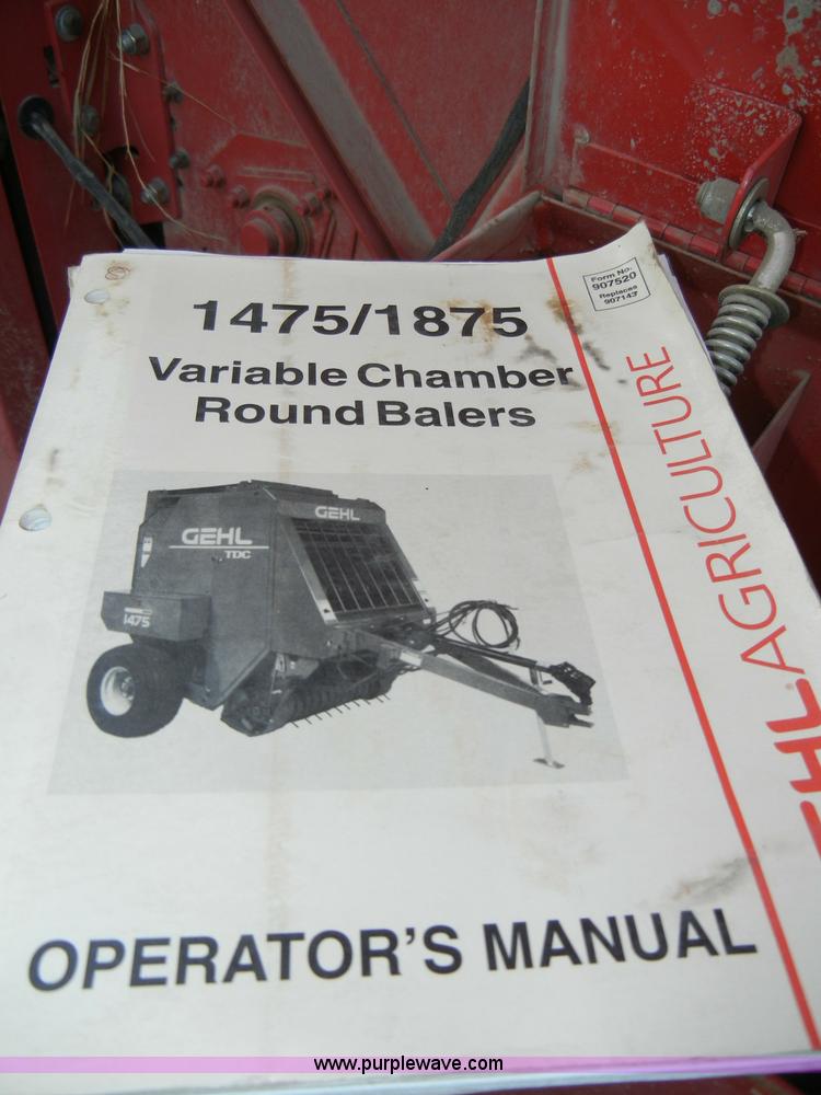 image for item H9088 Gehl TDC 1875 round baler