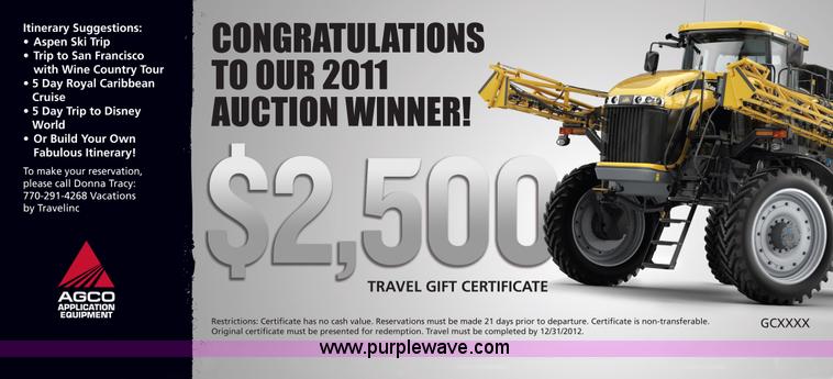 image for item A1355 $2,500 Travel Gift Certificate