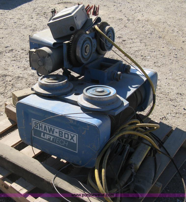 image for item A4461 Shaw-Box motor driven trolley and three ton hoist