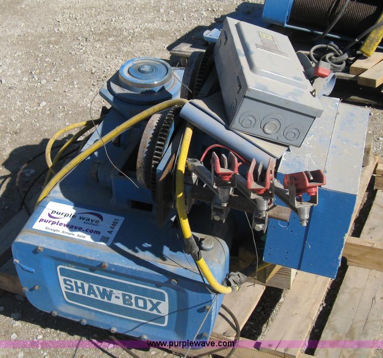 image for item A4461 Shaw-Box motor driven trolley and three ton hoist
