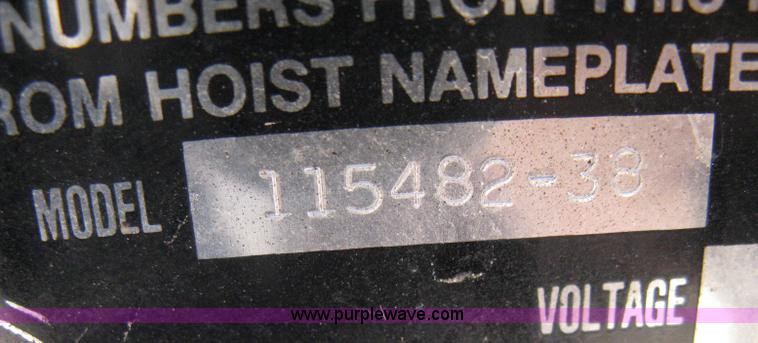 image for item A4461 Shaw-Box motor driven trolley and three ton hoist