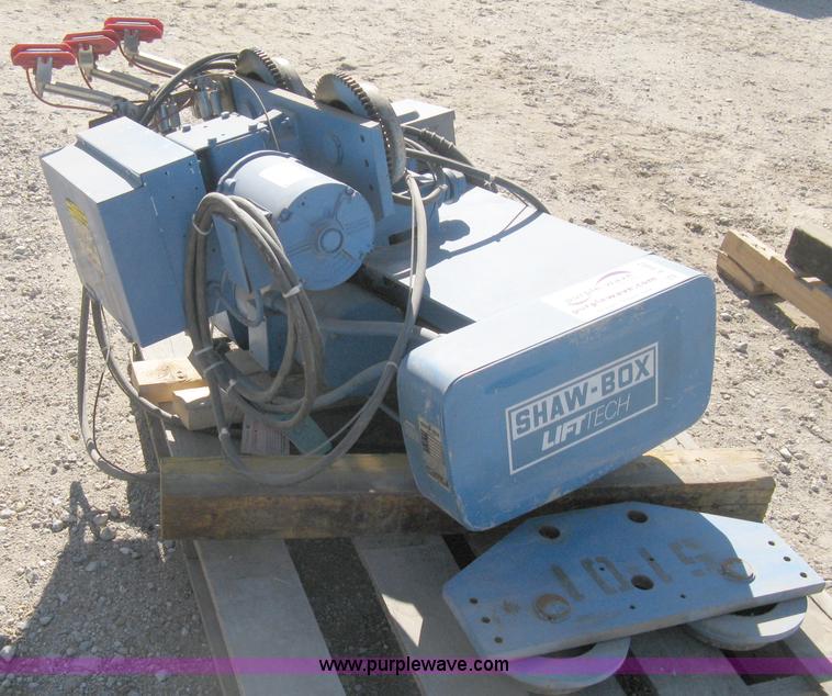 image for item A4462 Shaw-Box motor driven trolley and three ton hoist
