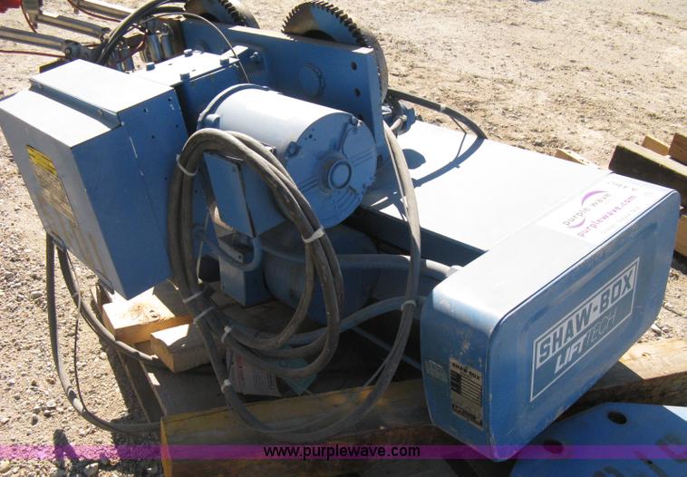 image for item A4462 Shaw-Box motor driven trolley and three ton hoist