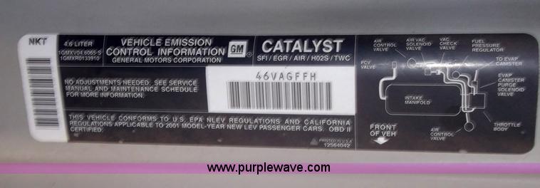 image for item B5060 2001 Cadillac DeVille DHS