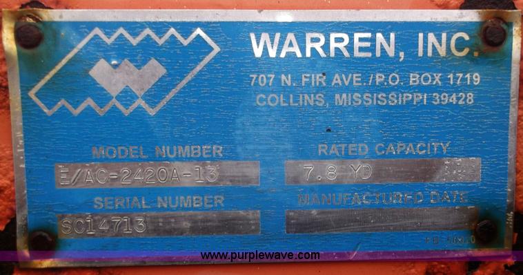 image for item B5064 1999 Warren salt spreader