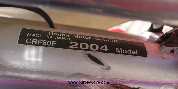 image for item B8665 Honda CRF 80cc dirt bike