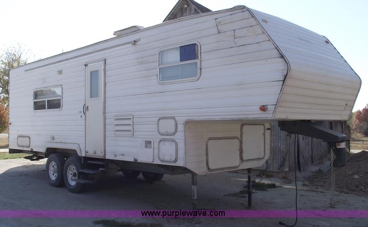 image for item C5709 2001 Forest River 26' toy hauler camper