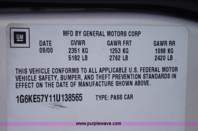 image for item C5739 2001 Cadillac DeVille DHS