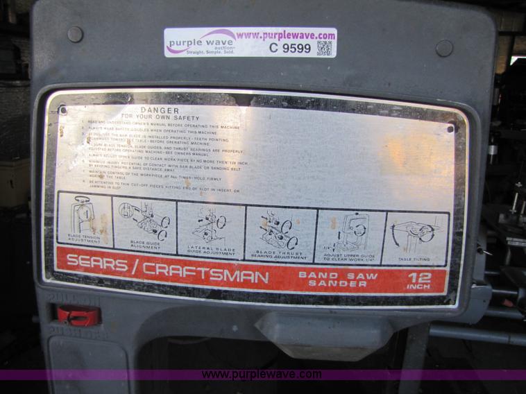 image for item C9599 Craftsman 12" band saw/sander