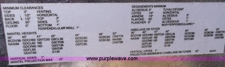 image for item G9419 2011 Fireplace insert