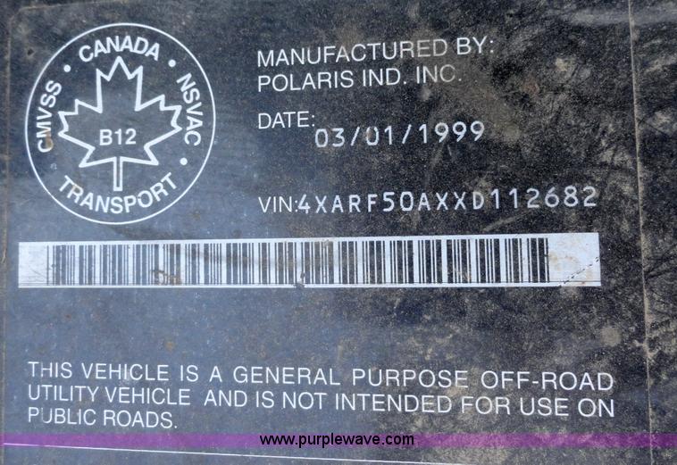 image for item H9009 1999 Polaris Ranger utility vehicle