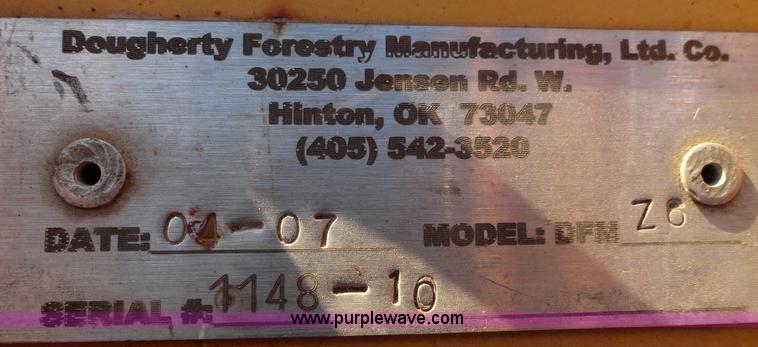 image for item H9011 2007 Dougherty Forestry Manufacturing DMFZ6 turbo saw