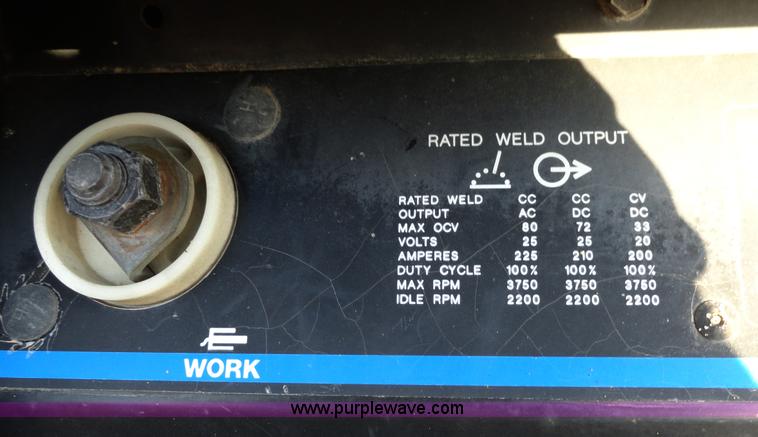image for item H9013 Miller Bobcat 225G welder/generator
