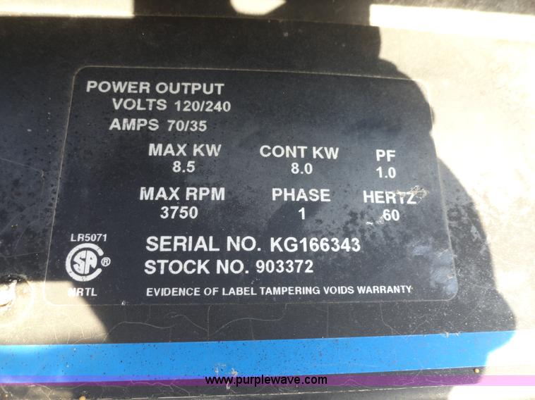 image for item H9013 Miller Bobcat 225G welder/generator
