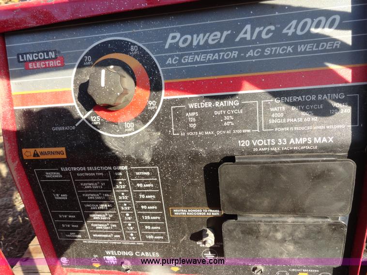 image for item H9014 Lincoln Electric Power Arc 4000 welder/generator