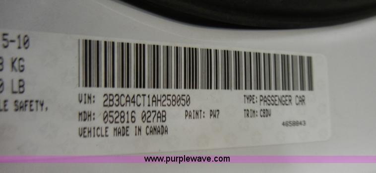 image for item H9118 2010 Dodge Charger