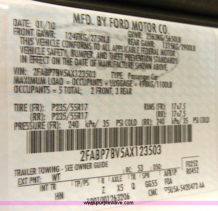 image for item H9120 2010 Ford Crown Victoria Police Interceptor