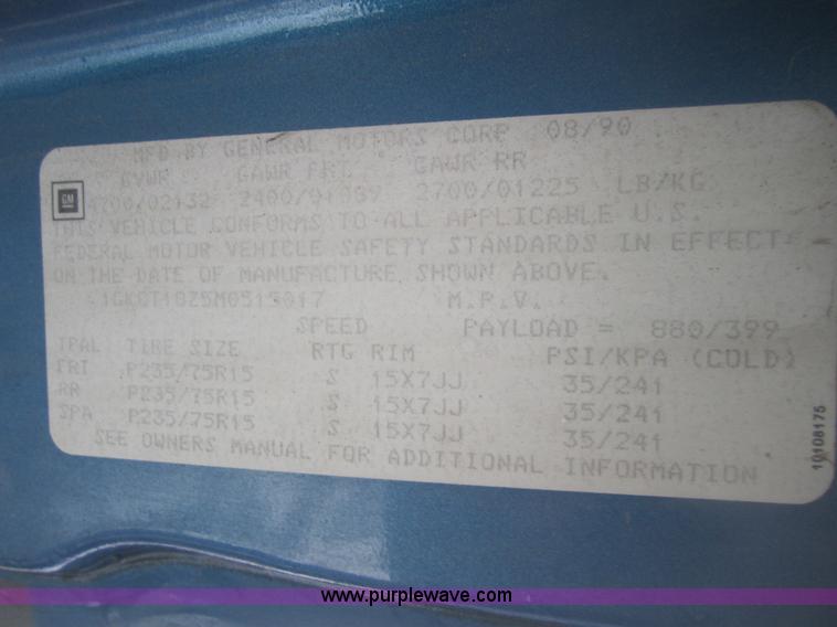 image for item B5568 1991 GMC Jimmy S15 SUV